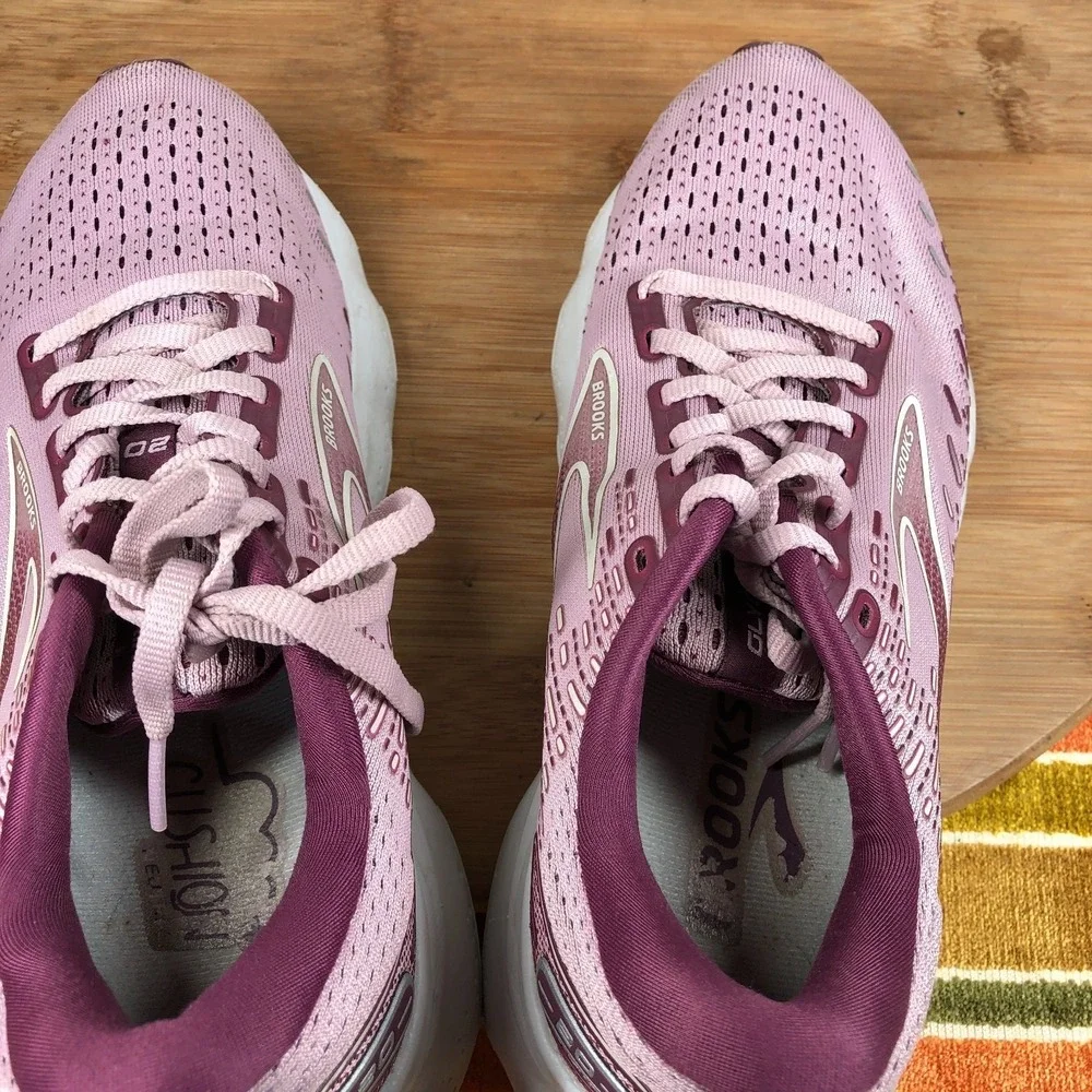 brooks glycerin 20 womens size 9 shoes purple athletic running sneakers